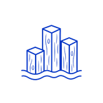 square piling icon